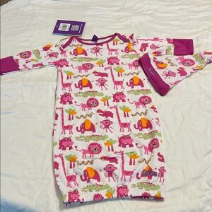 NWT SOZO Kids Pink and White Animal Print Sleep Sack
